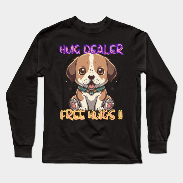 Hug Dealer cute dog Long Sleeve T-Shirt by Ironclaw